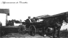 Dos Hombres en un coche de caballos